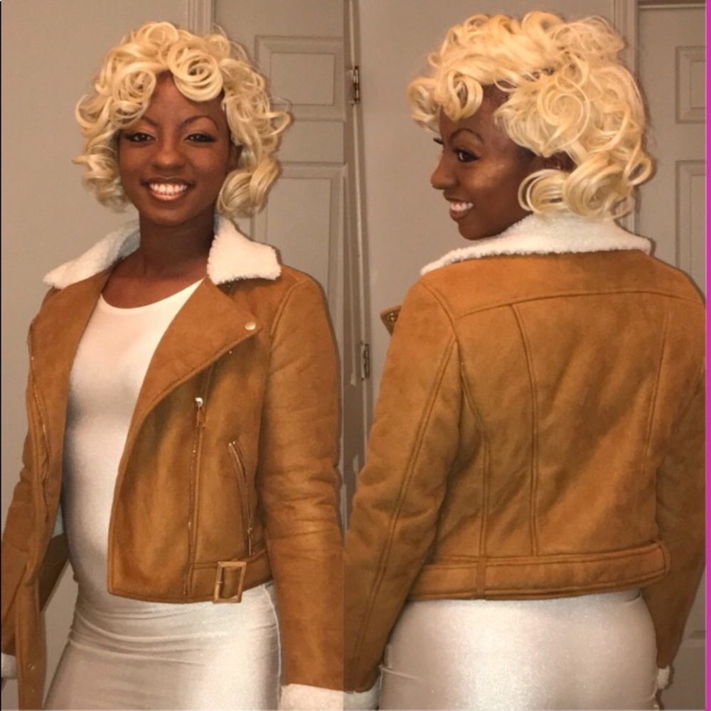 Suede biker jacket
